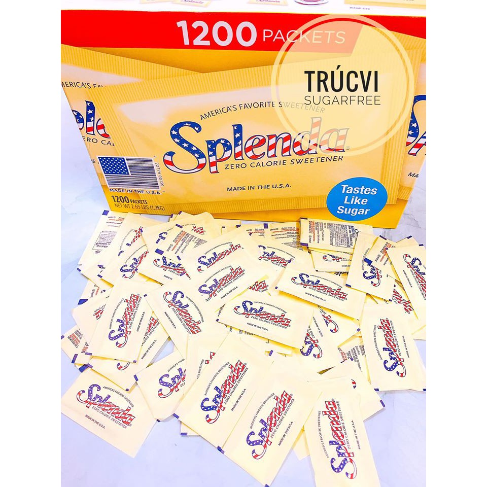 50 gói ĐƯỜNG Không năng lượng SPLENDA - Hàng xách tay từ Mỹ.