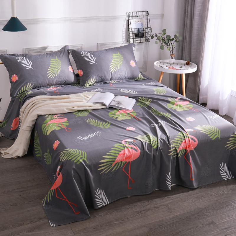 Drap trải giường bằng vải cotton họa tiết dễ thương đẹp mắt kích thước 1.2x2.3/1.5x2.3/1.8x2.3/2.2x2.3m