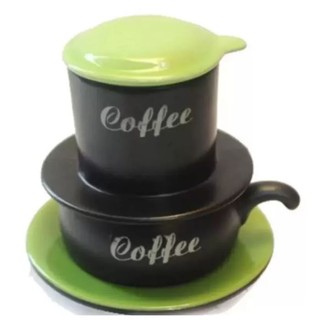 Bộ cốc cà phê liền phin sứ gốm sứ Bát Tràng-01