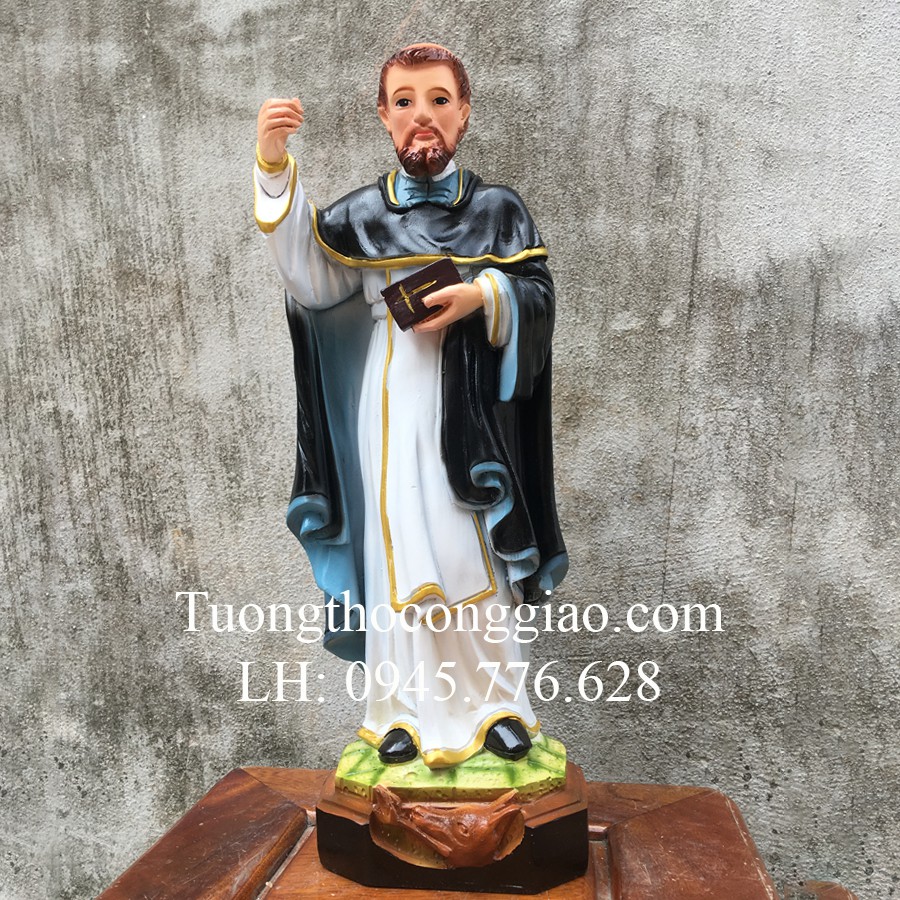 Tượng Thánh Đa Minh 40cm composite