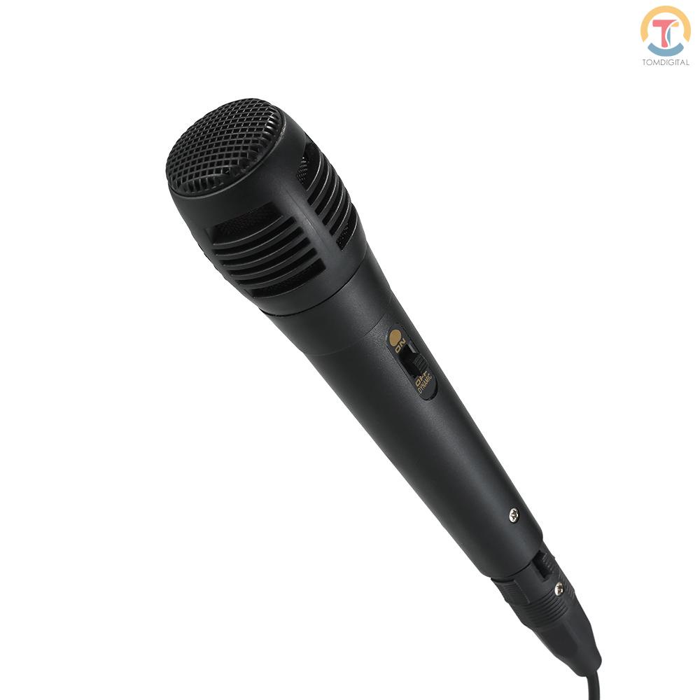 Dynamic Vocal Microphone Handheld Microphone with ON / OFF Switch 6.5mm Male to 3.5mm Female Jack Plug Stereo Adapter for Speakers Amplifier Computer Audio System