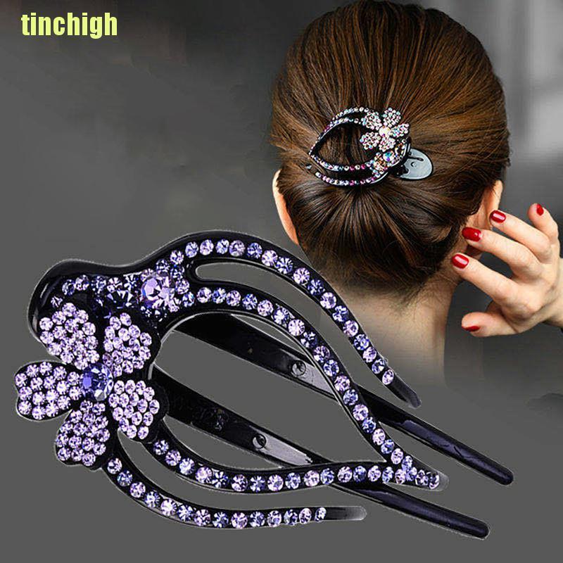 Kẹp Tóc Cá Sấu Đính Đá Thời Trang Cho Nữ