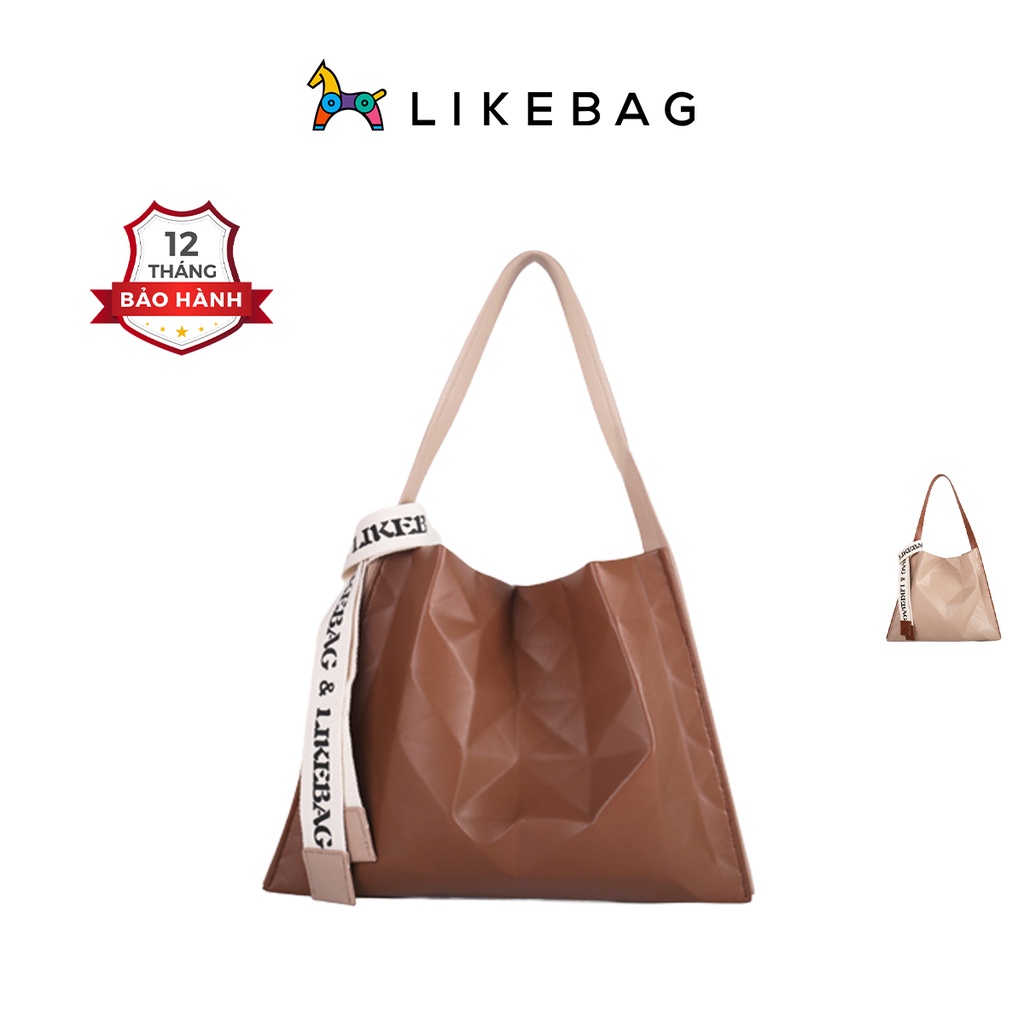 Túi xách nữ đeo vai LIKEBAG vân hình kim cương basic sang trọng 219DJ6865 - LIBAGI