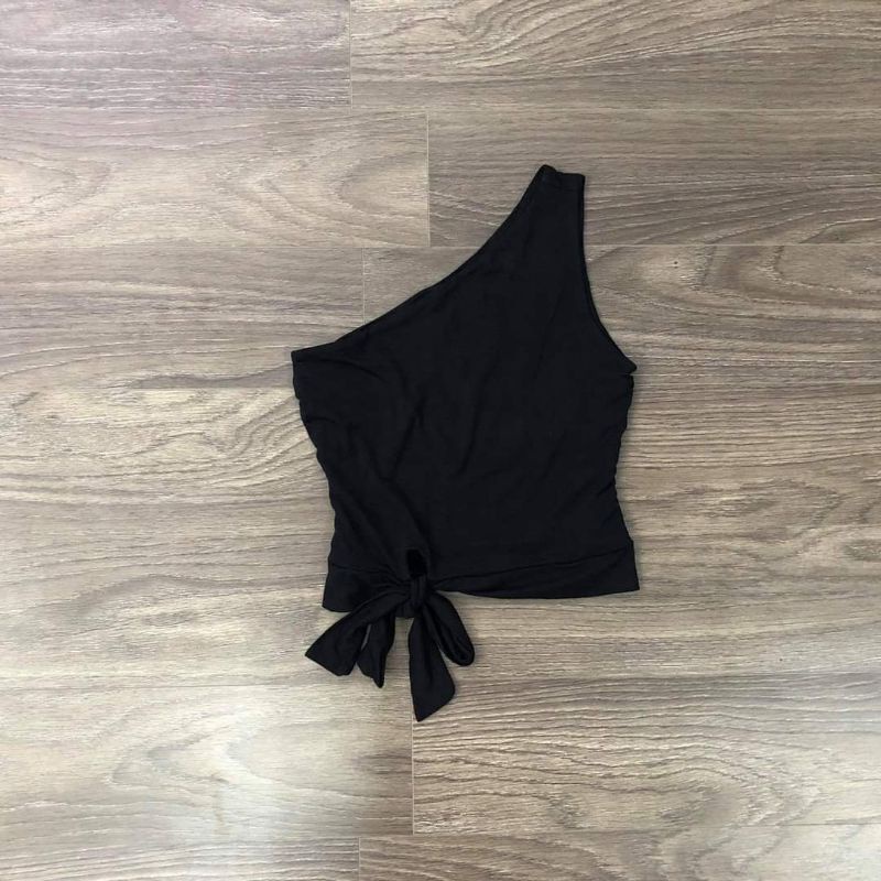 Áo thun croptop Bariii lệch vai