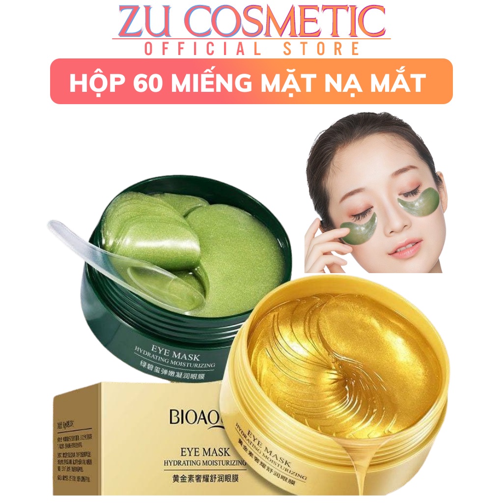 [HỘP 60 MIẾNG] HỘP MẶT NẠ MẮT BIOAQUA dưỡng ẩm làm sáng quầng thâm và ngăn ngừa nếp nhăn ZUZUcosmetic