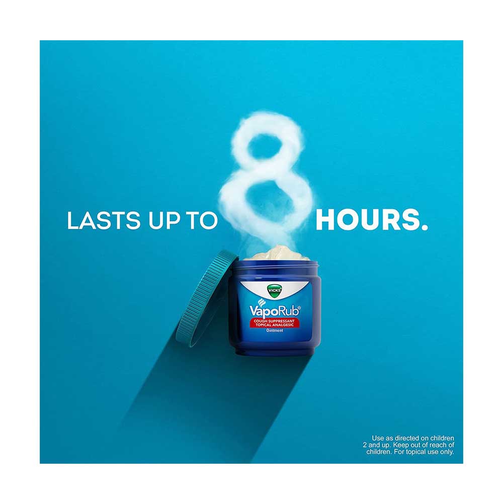 Set 2 Dầu bôi ấm ngực giảm ho cho bé Vicks VapoRub 100g của Mexico