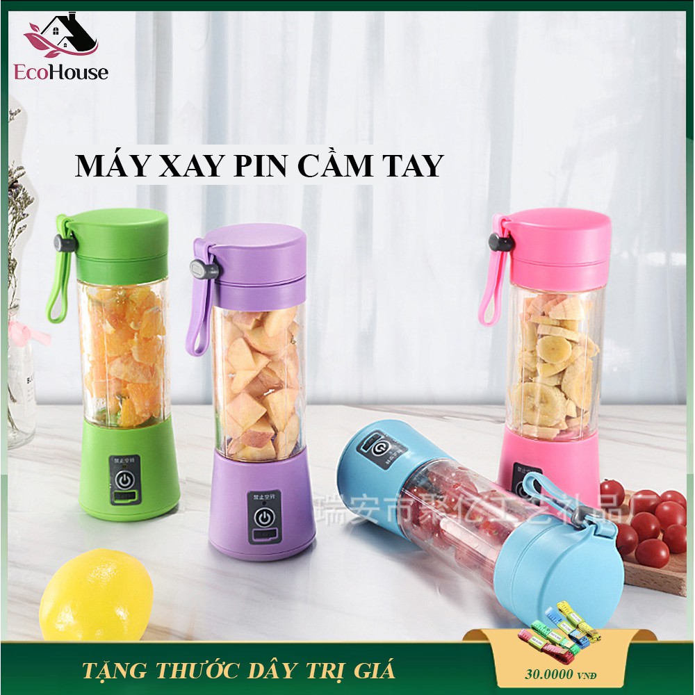 Máy xay sinh tố cầm tay, máy xay cầm tay sạc pin, nhiều chế độ xay, nhỏ gọn tiện lợi khi mang theo, bảo hành 1 năm