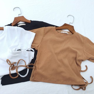 ÁO CỘT DÂY 2 BÊN HÔNG DÁNG CROPTOP A2C2BH