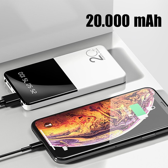 Sạc Dự Phòng 20000mah🔥Full Box🔥Pin Sạc Dự Phòng Tích Hợp Công Nghệ Sạc Nhanh Quick Charge 5.0 Cực Chất