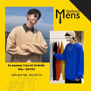 Sweater trơn xẻ tà - áo sweater trơn nhiều màu