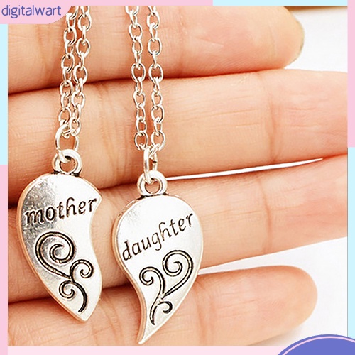 Set 2 dây chuyền khắc chữ Mom và Daughter dễ thương đầy ý nghĩa dành cho mẹ và con gái