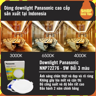 Đèn âm trần downlight Panasonic NNP72276 9W Ø100 ánh sáng đổi màu bảo hành 2 năm