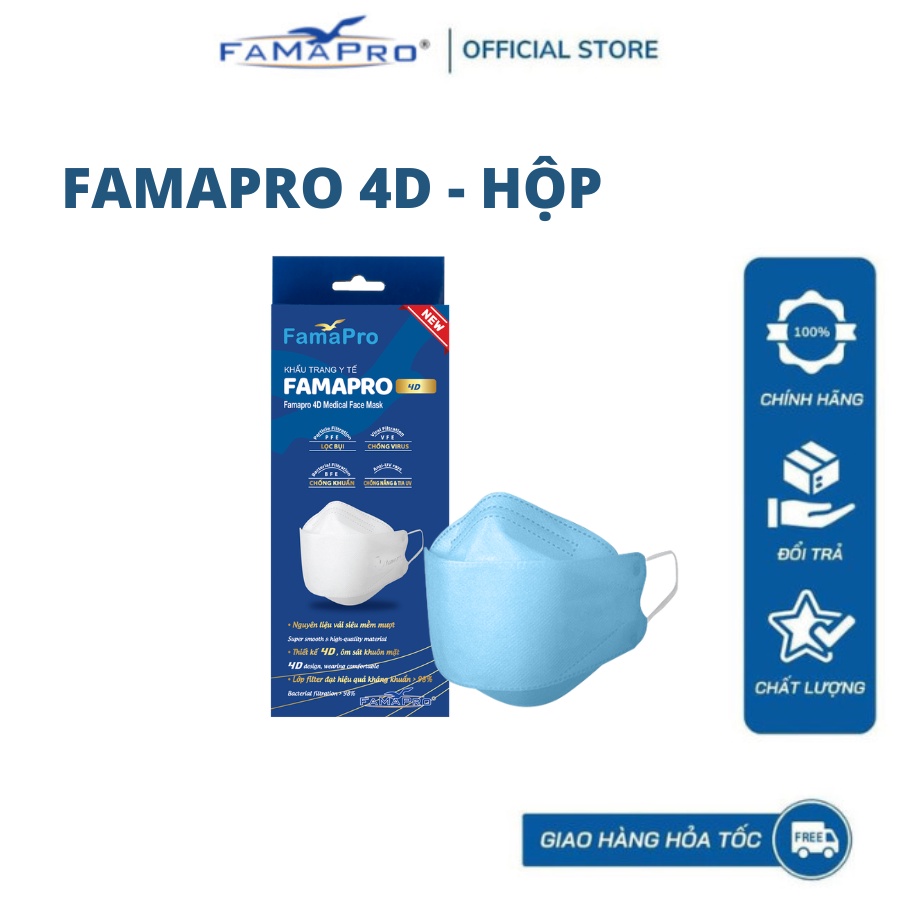 Khẩu trang y tế kháng khuẩn Famapro