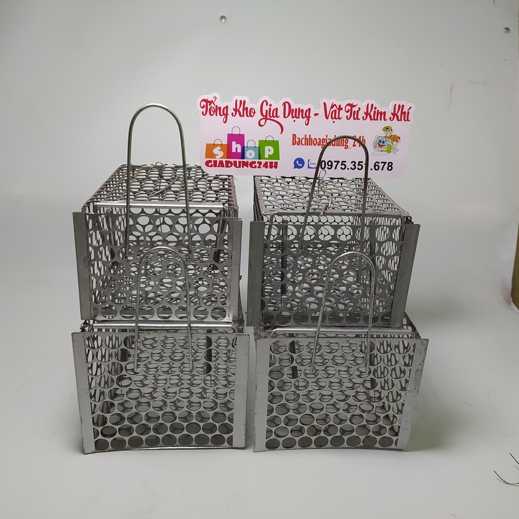 Bẫy chuột lồng sắt cỡ nhỏ 20x13x13cm -hàng sắt Nam Đinh Có thể tái sử dụng-Giadung24h