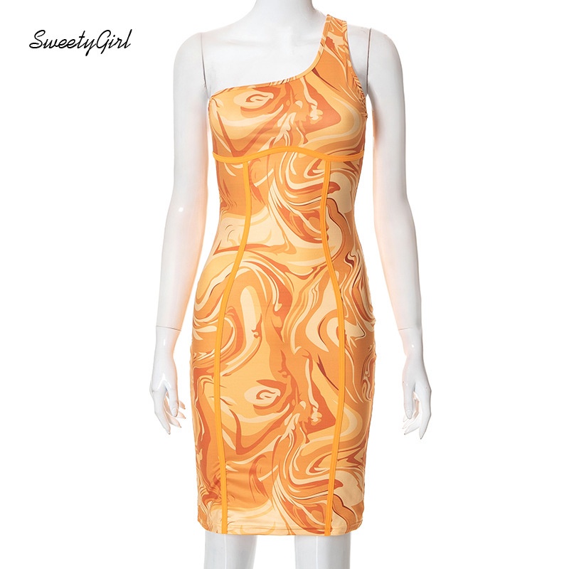 Đầm Midi Sát Nách Ôm Eo In Họa Tiết Nhiều Màu Sắc Thời Trang 2022 Cho Nữ