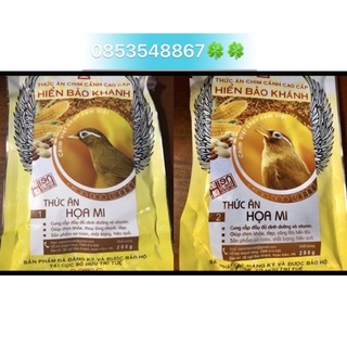 Cám Họa Mi Hiển Bảo Khánh Chim Dưỡng, Thay Lông (Số 1)  ✅ Thi Đấu Căng lửa ( số 2 ) 200gr - Thức Ăn Chim Cao Cấp