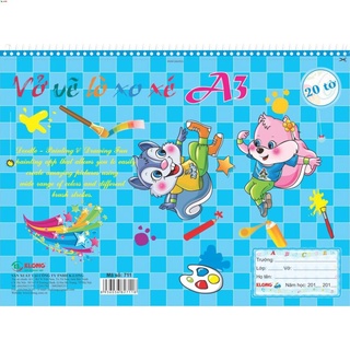 -Vở vẽ lò xo xé A3; MS: 711 [Klong]