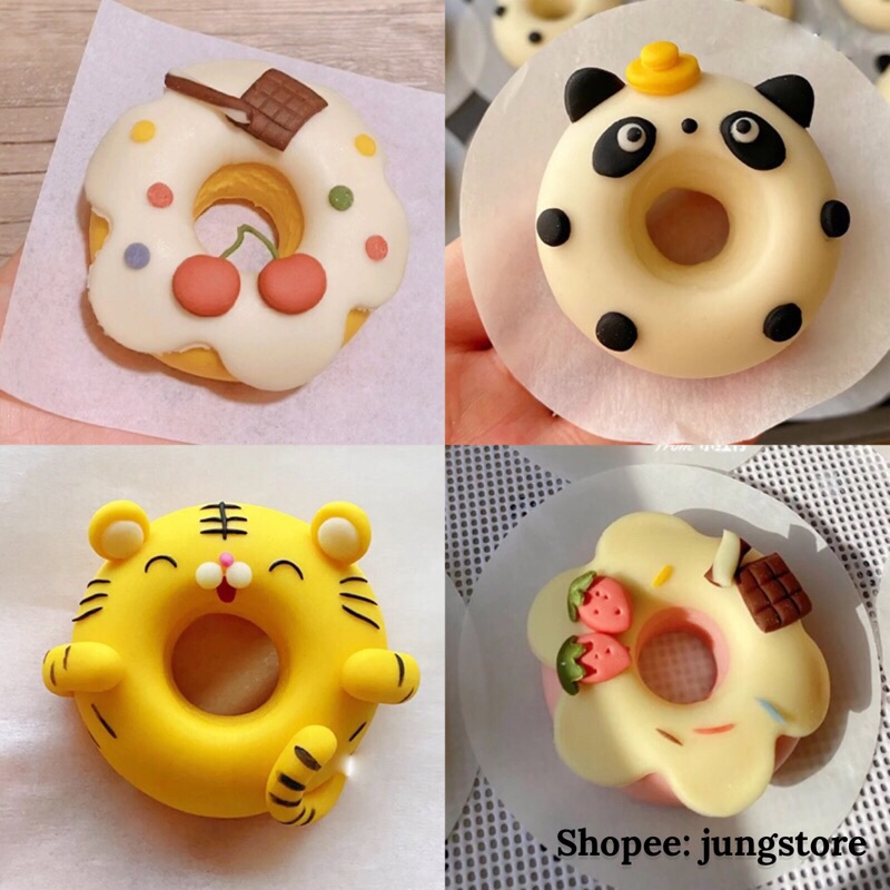 Khuôn bánh vòng, donut, bánh bao tạo hình tròn, trái tim, bông hoa, khuôn cơm bento cho bé