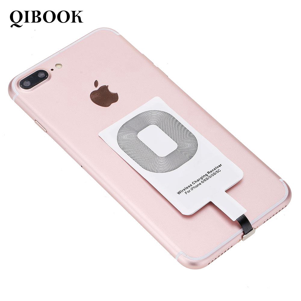 Bộ Sạc Không Dây Qibook 70x46mm Dc 5 V / 1 A Cho Iphone 5 5s 5c 6 6s 7 Plus