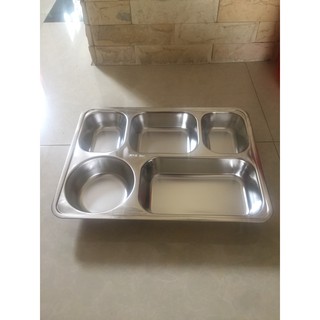 Khay cơm phần (MADE IN VN) INOX 304 5 ô sâu