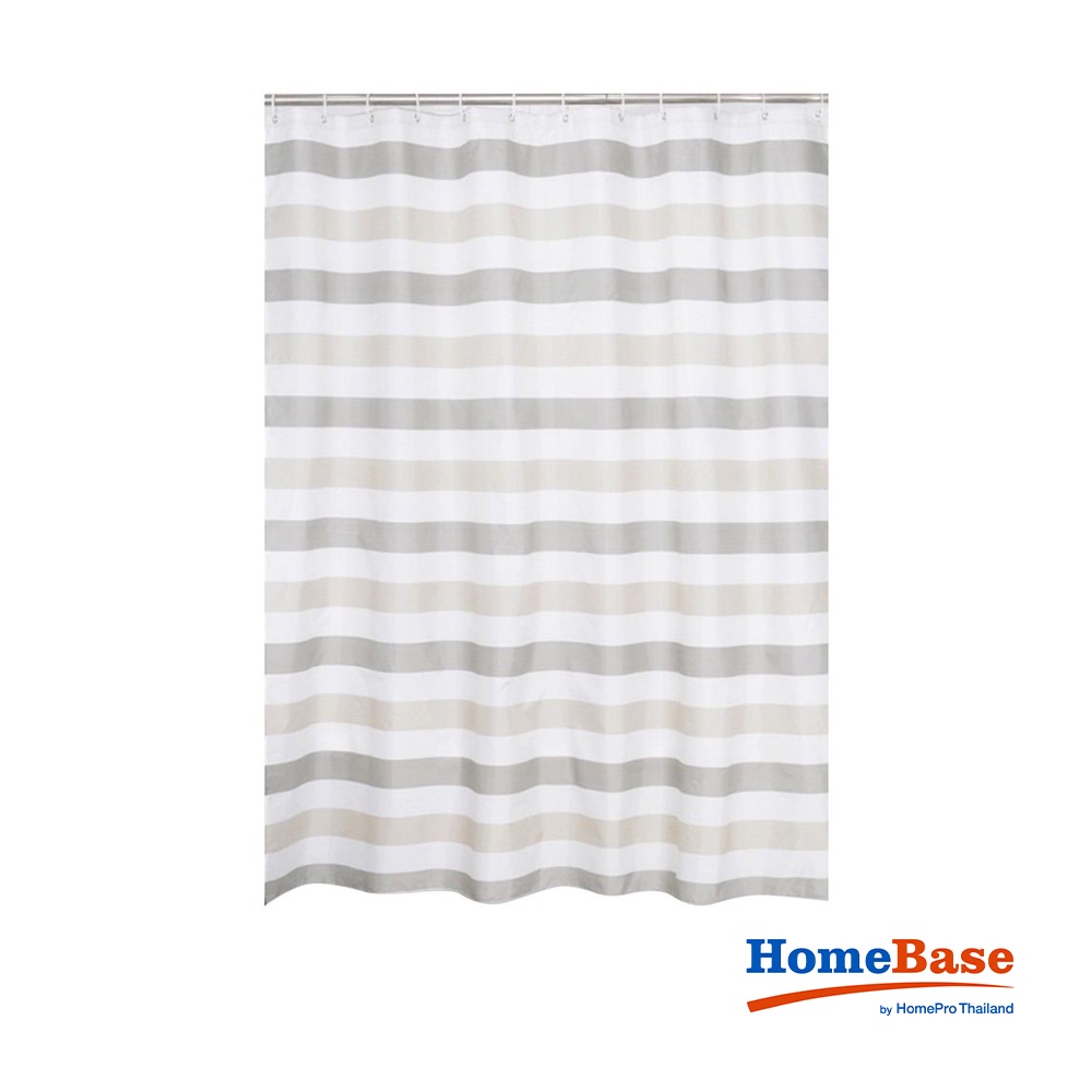 HomeBase MOYA Rèm tắm bằng Polyester ACS14082 W180xD0.1xH180 Cm màu trắng