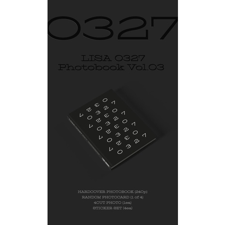 PHOTOBOOK LISA ( BLACKPINK ) 0327 Vol.3 UNSEAL