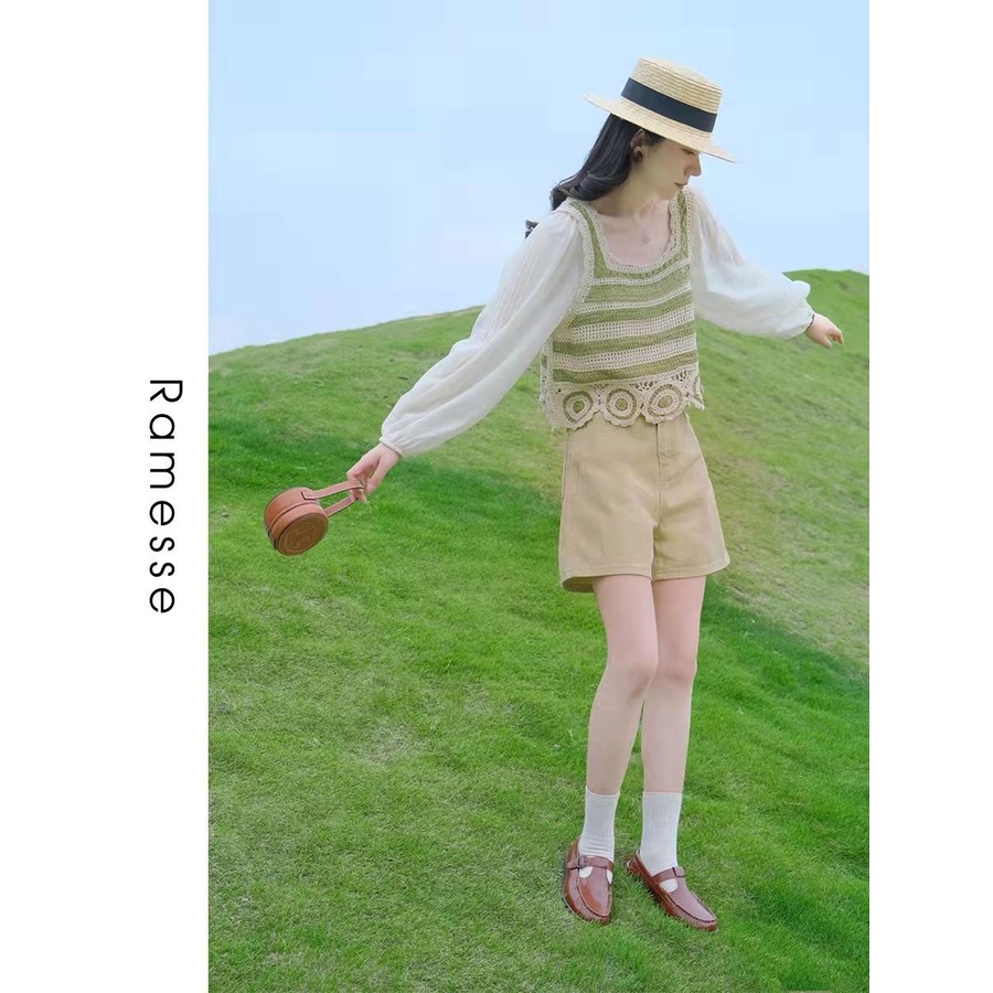 Áo sweater Dệt Kim Cổ Vuông Dài Tay Chống Nắng JL-TX-486