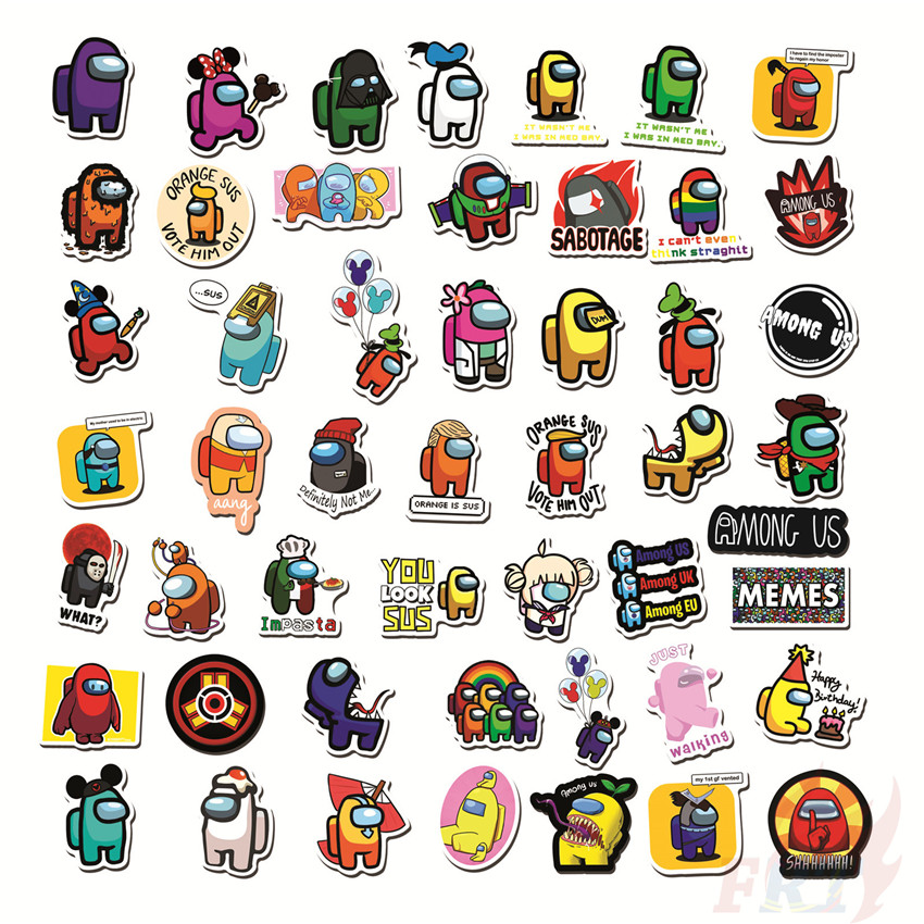 ❉ Among Us - Series 06 Innersloth Games Stickers ❉ 50Pcs/Set Waterproof DIY Fashion Decals Doodle Stickers