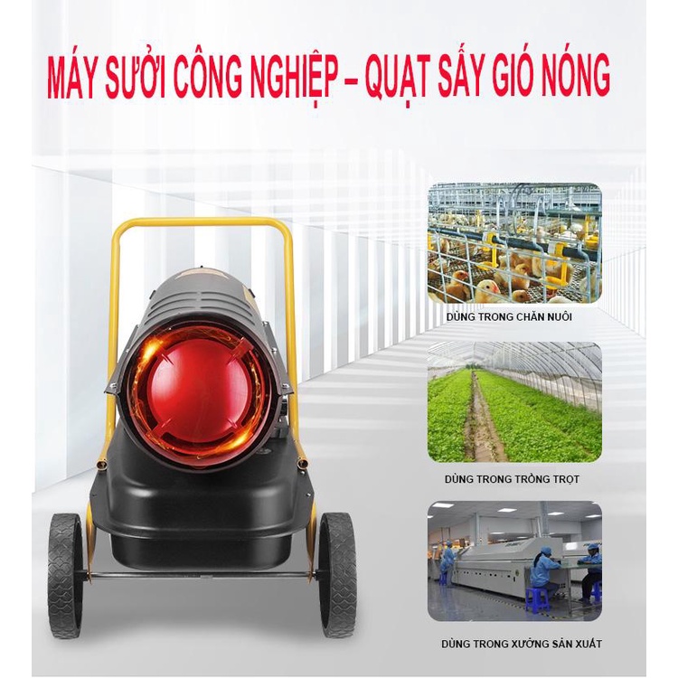Máy Sưởi Dầu Công Nghiệp 30KW, 20KW Sưởi ấm không khí chế độ tự ngắt, bật