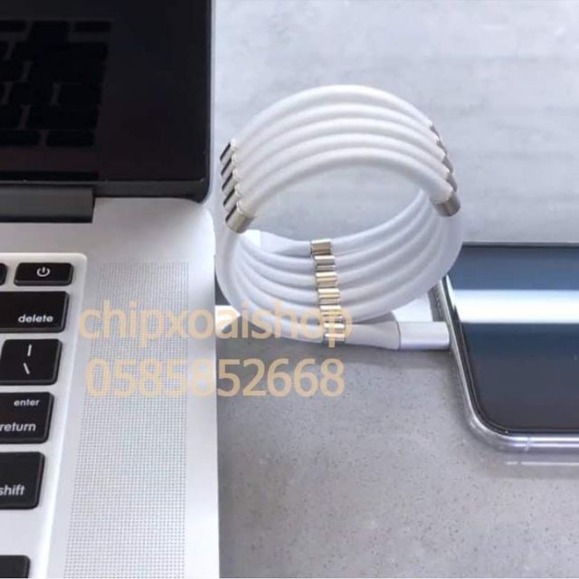 Dây Sạc Nam Châm Cuộn Tròn Siêu Gọn Cao Cấp