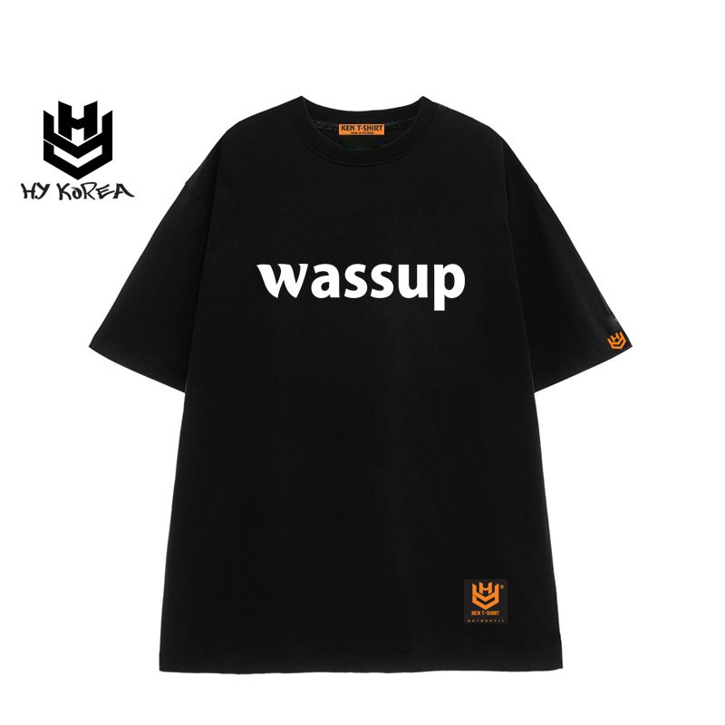 Áo phông nam tay lỡ HY KOREA nam nữ form rộng Wassup 305
