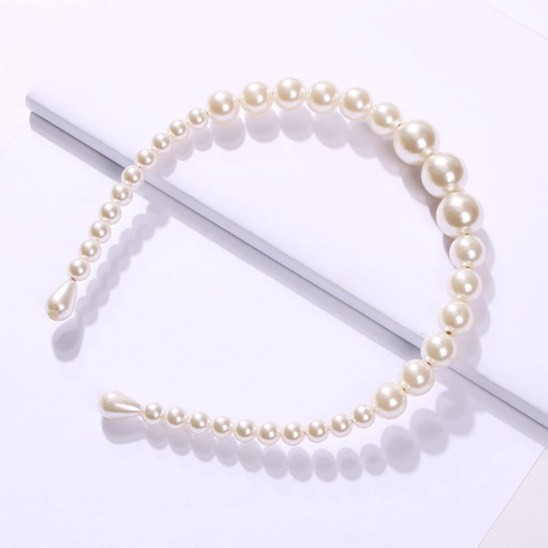 Băng Đô Cài Tóc Đính Ngọc Trai Giả Lấp Lánh Phong Cách Châu Âu Cổ Điển Dành Cho Cô Dâu