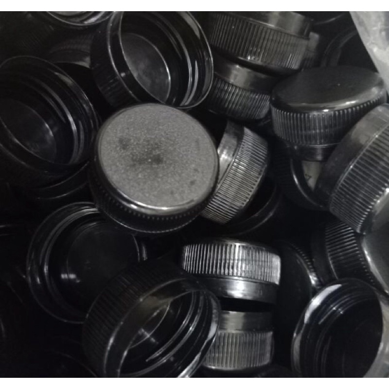 100 Nắp chai nhựa vuông màu đen 350, 470ml