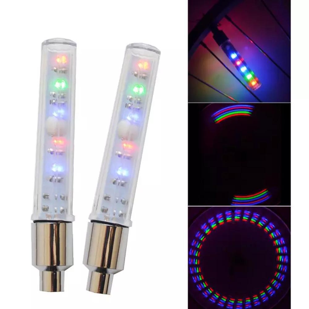 Đèn Nhấp Nháy 7 Bóng Cảnh Báo Gắn Lốp Xe Trang Trí Cho Xe Đạp / Xe Máy