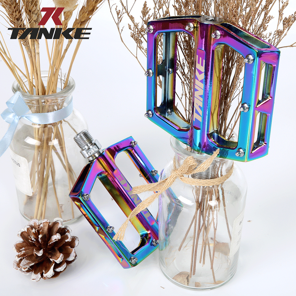TANKE TP-20  Bàn đạp xe đạp hợp kim nhôm cực nhẹ chống trượt thiết kế rỗng màu sắc tùy chọn cho xe đạp địa hình leo núi
