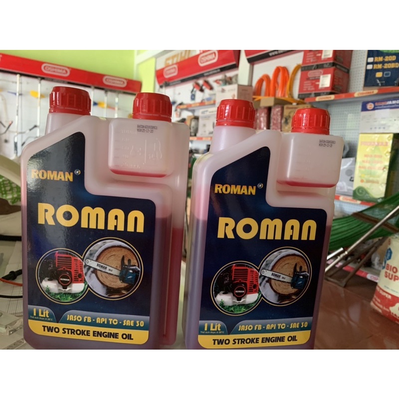Dầu nhớt 2T ROMAN chính hãng(dùng pha xăng cho đòng cơ 2t: máy cưa,cắt ,cỏ,phun thuốc…)