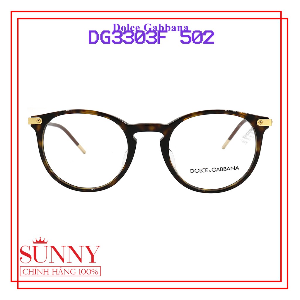 Gọng kính nam nữ chính hãng Dolce &amp; Gabbana DG3303F màu sắc thời trang, thiết kế dễ đeo bảo vệ mắt