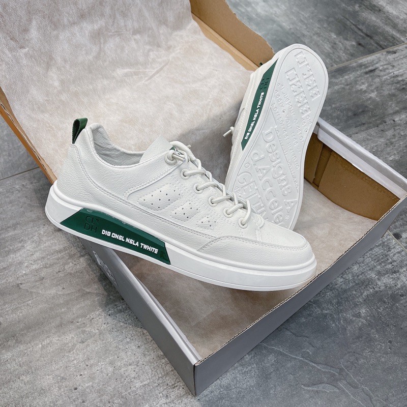 [NewColection] Giày thể thao nam, giày sneakers nam da mềm đế xanh Twhite L760 | BigBuy360 - bigbuy360.vn