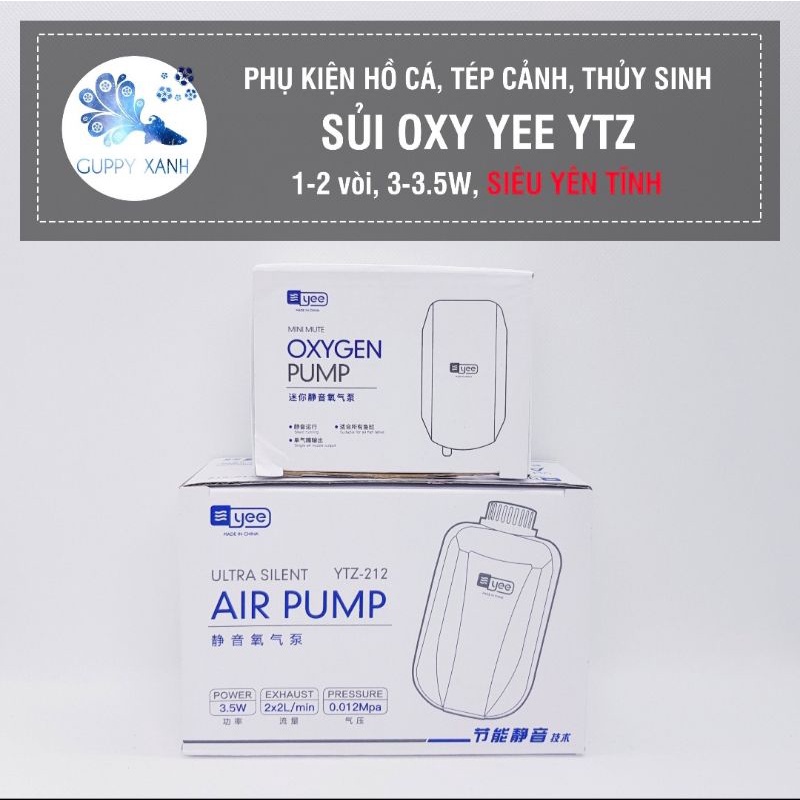 Sủi oxi siêu êm YEE cho bể cá - Sủi oxy yên tỉnh ít ồn có tặng kèm dây oxy và sủi