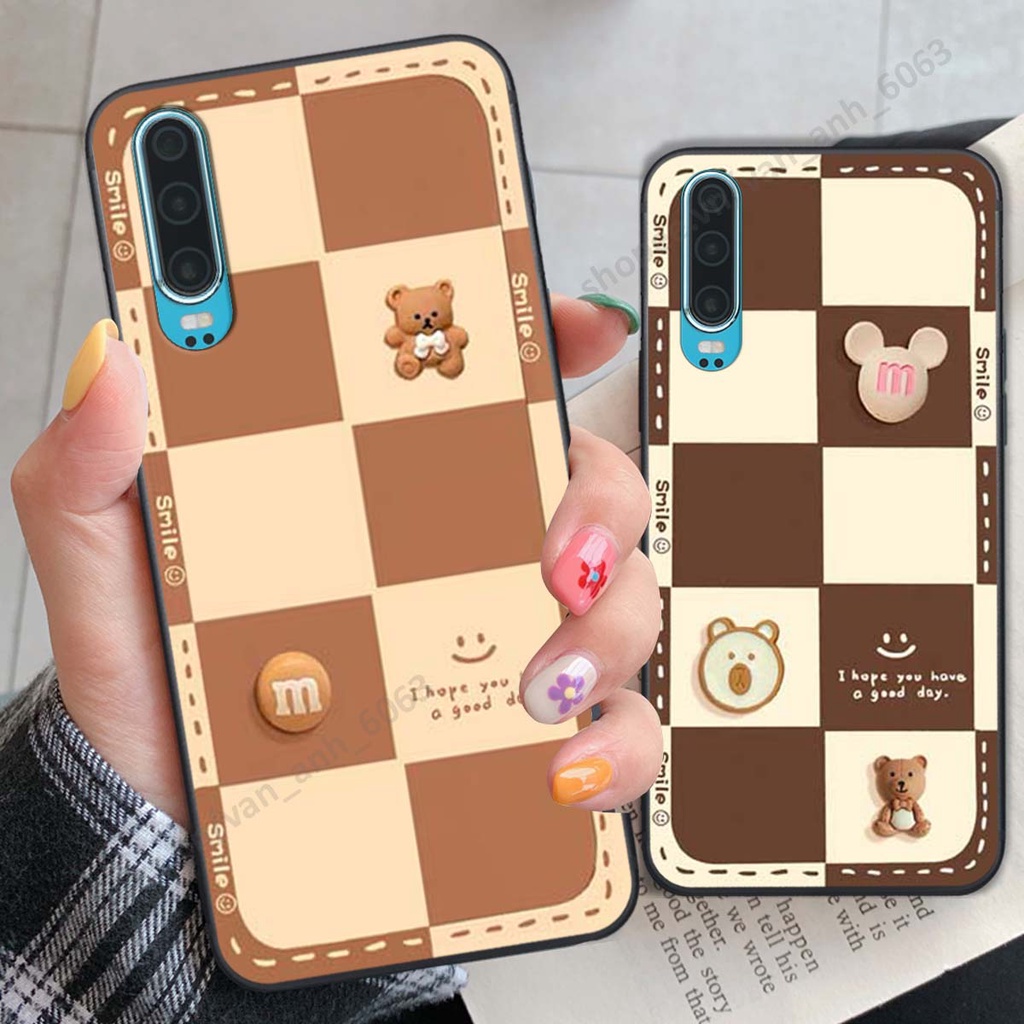 Ốp lưng Huawei P30 / P30 Pro hình gấu, kẹo dễ thương cute