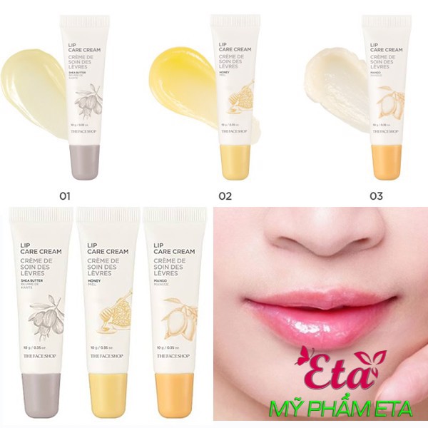 Son dưỡng môi bơ xoài TFS Lip Care Cream The Face Shop Shea Butter \ Mango fmgt (New 2020)