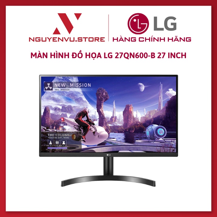 Màn hình đồ họa LG 27QN600-B 27 Inch (2K QHD/IPS/sRGB 99%/75Hz/5ms) - Hàng chính hãng