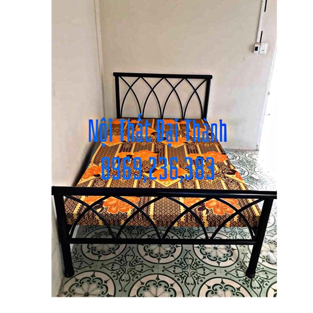 Giường sắt đan chéo 1m2x2m Đại Thành