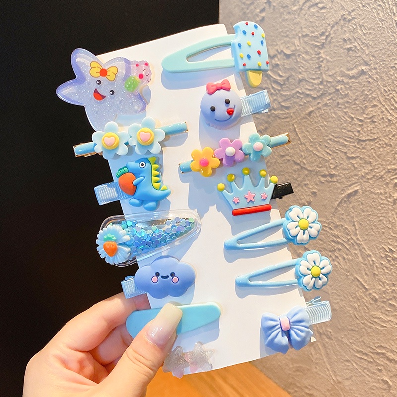 Set kẹp tóc thiết kế dễ thương dành cho bé gái phong cách Nhật Bản và Hàn Quốc