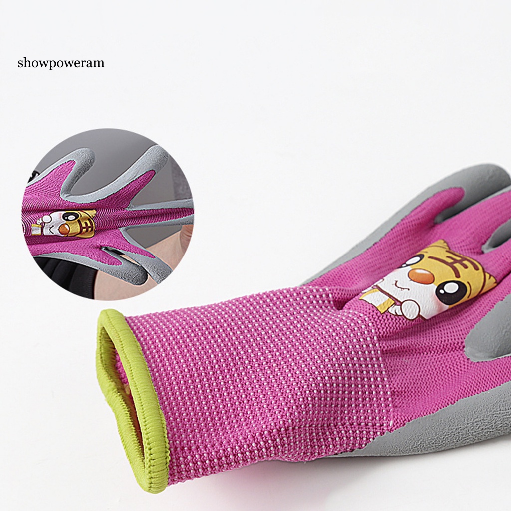 1 Đôi Găng Tay Làm Vườn In Họa Tiết Động Vật Bảo Vệ Chống Bụi Cho Bé