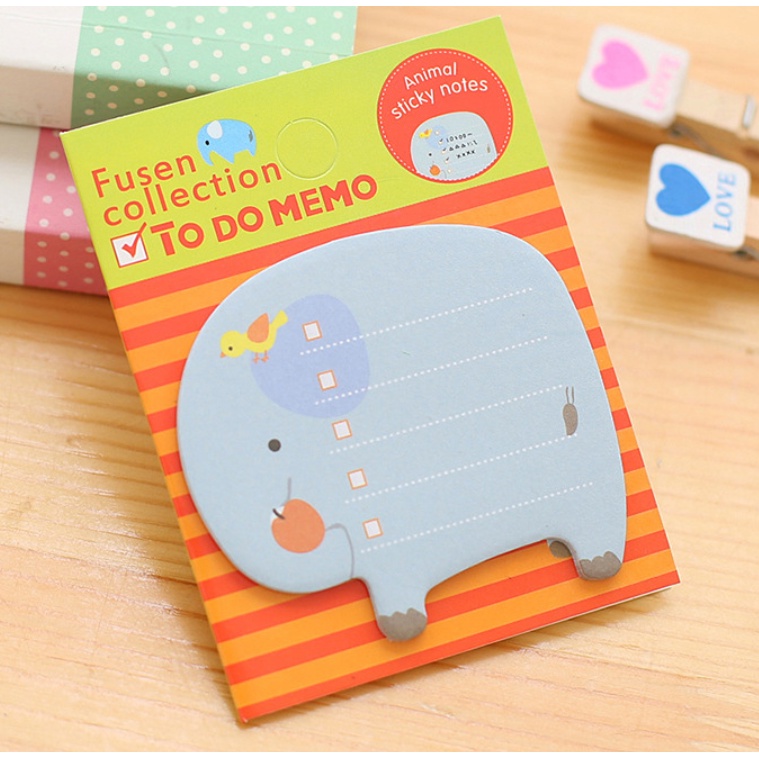 Giấy note con vật cute phong cách Hàn Quốc - Nhãn dán kế hoạch mini đẹp rẻ hữu ích