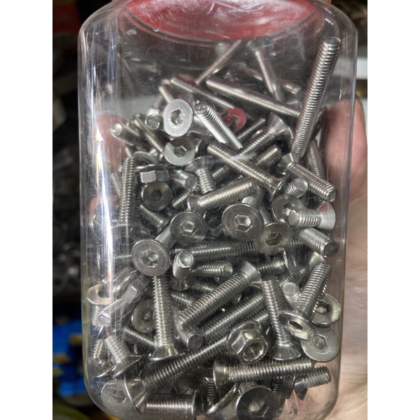 Bulong  lục giác đầu Côn chìm inox 304