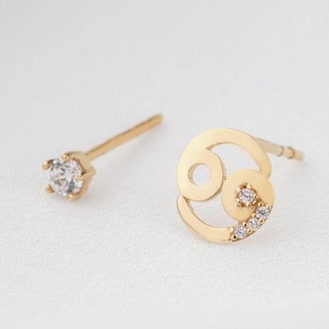 Bông Tai Nữ Vàng 14K BTAM59 - Cung Cự Giải Huy Thanh Jewelry