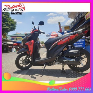 Tem Trum Xe May Tem Xe Click Vario 125 150 Mẫu One Piece đỏ đen Decal Nham Nong Trại Vui Vẻ Shop