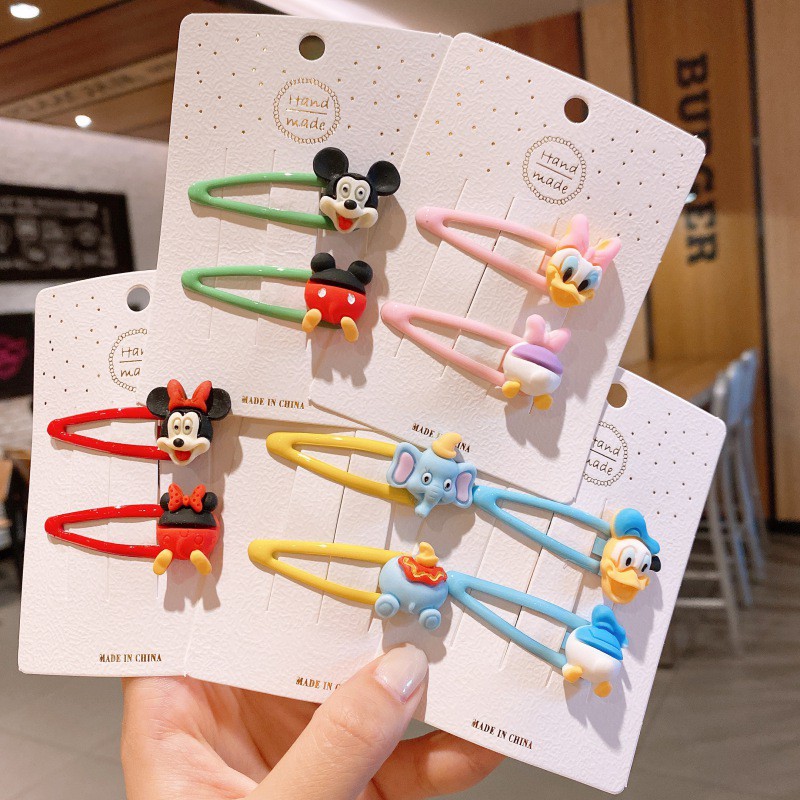 Set kẹp tóc hoạt hình đáng yêu cho bé gái